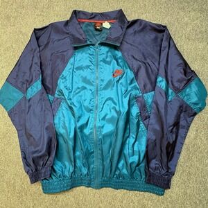 Vintage 90s Nike Cross Training Windbreaker Track Jacket Men's XL Teal
